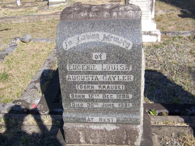 GAYLER Eugenie Louisa Augusta nee KRAUSE 1896-1981