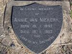 NIEKERK Annie, van 1892-1982