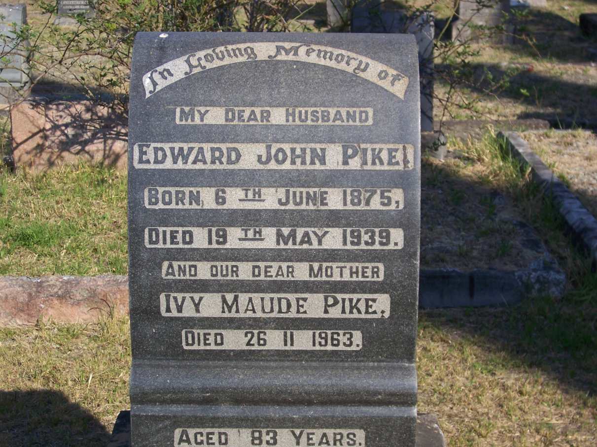 PIKE Edward John 1875-1939 & Ivy Maude -1963