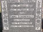 SCHONEWOLF Heinrich 1885-1944 & Emma SCHAEFER 1886-1968