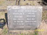 BAILING William 1888-1961 & Mathilda B. BALZER 1891-1983