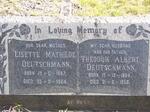 DEUTSCHMANN Theodor Albert 1884-1958 & Lisette Mathilde 1887-1964