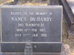 McHARDY Nancy nee BENINGFIELD 1897-1966