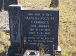 CROMHOUT Matilda Pauline nee DUROW 1897-1967