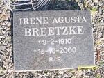 BREETZKE Irene Agusta 1910-2000