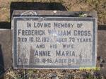 CROSS Frederick William -1927 & Annie Maria -1945