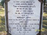 YATES John Joseph 1822-1873 & Margaret formerly LALLY 1834-1898