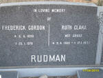 RUDMAN Frederick Gordon 1890-1978 & Ruth Clara CROSS 1905-1997