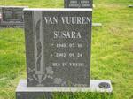 VUUREN Susara, van 1940-2002