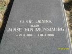 RENSBURG Elsie Josina, Janse van 1900-1990