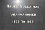 SHAHMAHOMED Hajee Sulliaman 18596-1929