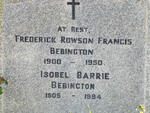 BEBINGTON Frederick Rowson Francis 1900-1950 & Isobel Barrie 1905-1994