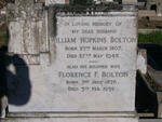BOLTON William Hopkins 1867-1942 & Florence F. 1876-1952