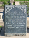 BRANN William Henry 1899-1953 :: BRANN Eric David 1943-2001