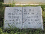 FRASER Lennox 1908-2000 & Harriet 1911-1988