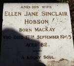 HOBSON Ellen Jane Sinclair nee MACKAY -1945