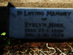 HOEK Evelyn 1896-1929
