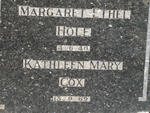 HOLE Margaret Ethel -1940 :: COX Kathleen Mary -1969