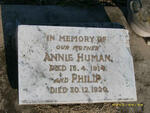 HUMAN Philip -1920 & Annie -1914 