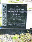 HUMAN Gernardus Jacobus 1894-1942