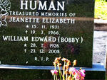 HUMAN William Edward 1926-2008 & Jeanette Elizabeth 1931-1966 