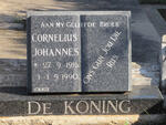KONING Cornelius Johannes, de 1916-1990