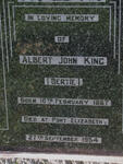 KING Albert John 1887-1954