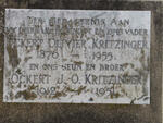 KRITZINGER Ockert Olivier 1876-1955 :: KRITZINGER Ockert J.O. 1912-1951