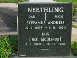 NEETHLING Stephanus Andries 1898-1950 & Iris Mc MANUS 1907-1966