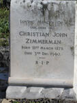 ZIMMERMAN Christian John 1878-1940