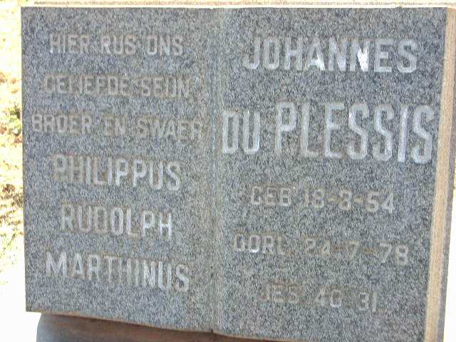 PLESSIS Philippus Rudolph Marthinus Johannes, du 1954-1978