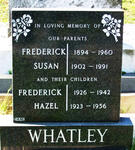 WHATLEY Frederick 1894-1960 & Susan 1902-1991 :: WHATLEY Frederick 1926-1942 :: WHATLEY Hazel 1923-1956