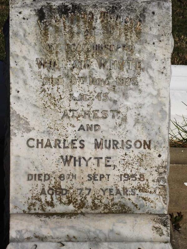WHYTE William -1923 :: WHYTE Charles Murison -1958