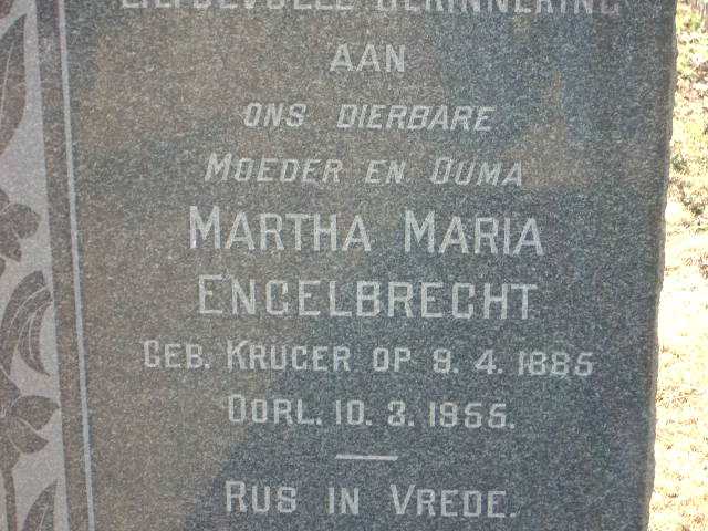 ENGELBRECHT Martha Maria geb. KRUGER 1885-1955
