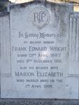 WRIGHT Frank Edward 1887-1951 & Marion Elizabeth -1966
