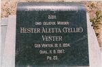 VENTER Hester Aletta nee VENTER 1894-1967