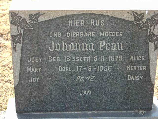 PENN Johanna nee BISSETT 1879-1956