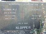 KLOPPER Hendrik B.L. 1891-1968 & Susanna M.J.  DU PLESSIS 1898-1963
