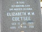 COETSEE Elizabeth M.M. 1929-2001