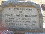 WILLMORE Gerald Howson 1891-1928 :: WILLMORE Harold James Arthur 1922-1936 :: WILLMORE Gladys Wilhelmina 1900-1966