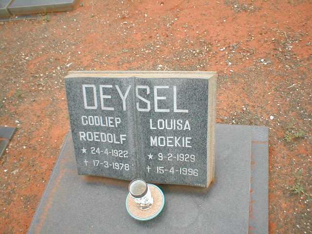 DEYSEL Godliep Roedolf 1922-1978 & Louisa Moekie 1929-1996