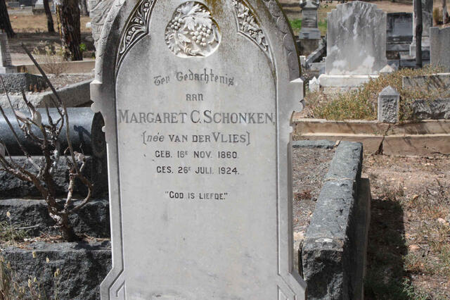 SCHONKEN Margaret C. nee VAN DER VLIES 1860-1924