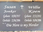 KOEN Willie 1932-2006 :: JONKER Susan 1937-2006