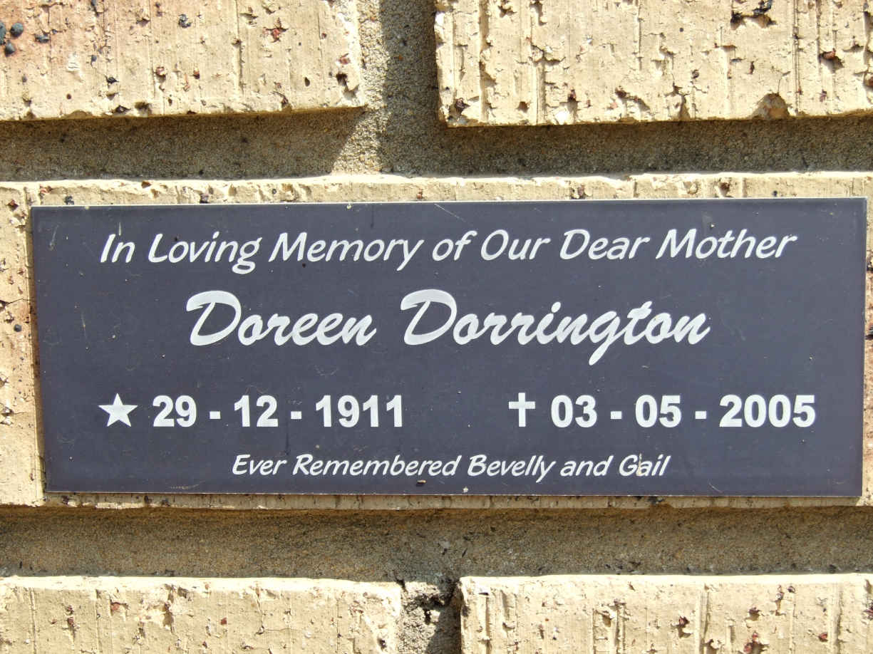 DORRINGTON Doreen 1911-2005