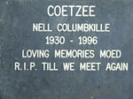 COETZEE Nell Columbkille 1930-1996