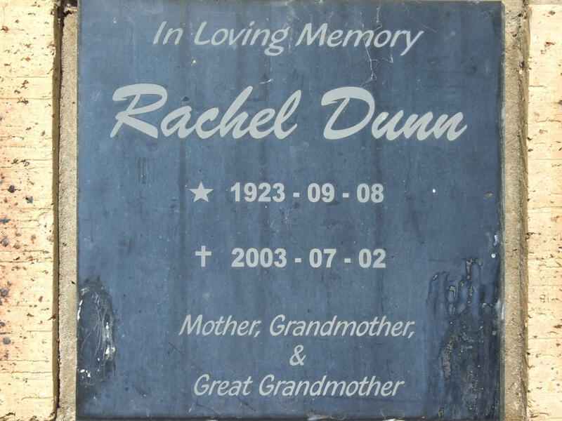 DUNN Rachel 1923-2003