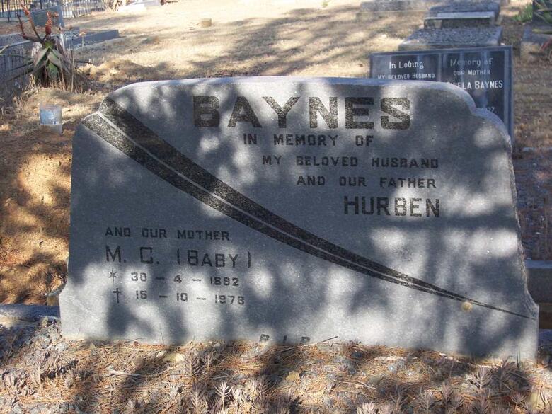 BAYNES Hurben & M.C. 1892-1978