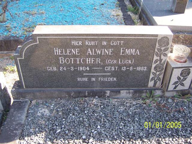 BOTTCHER Helene Alwine Emma nee LUCK 1904-1983