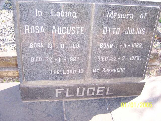 FLUGEL Otto Julius 1889-1973 & Rosa Auguste 1891-1987