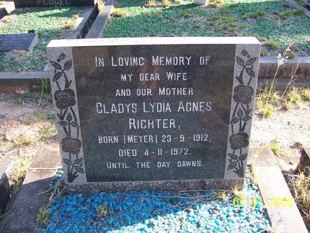 RICHTER Gladys Lydia Agnes nee MEYER 1912-1972